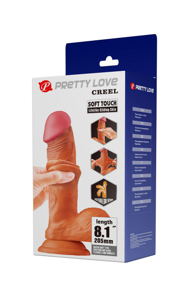 Gode ventouse réaliste 20,5 cm