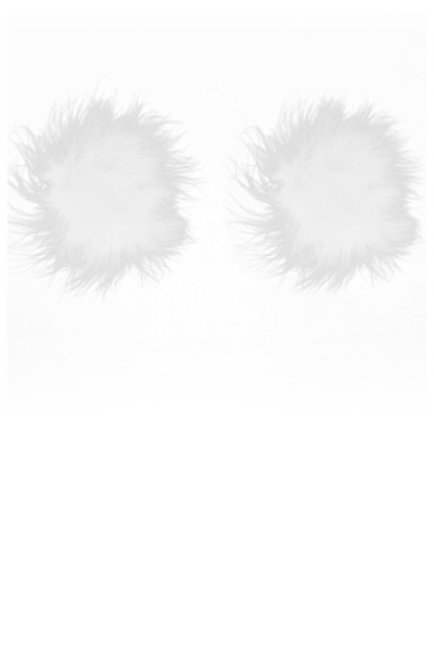 Cache-tétons duvet blanc 