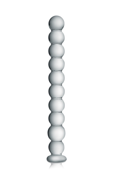 GLASS DILDO 18 CLEAR GLOSSY...