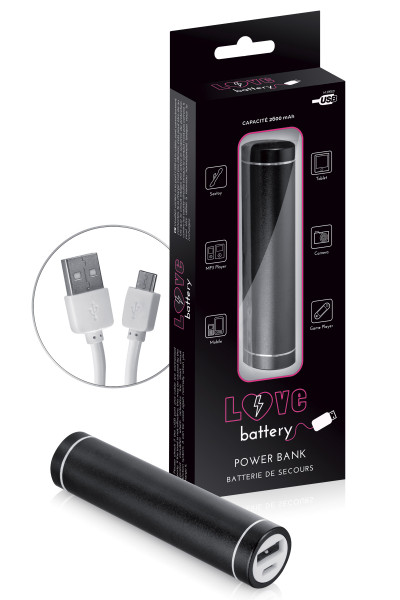 CHARGEUR LOVE BATTERY BLACK
