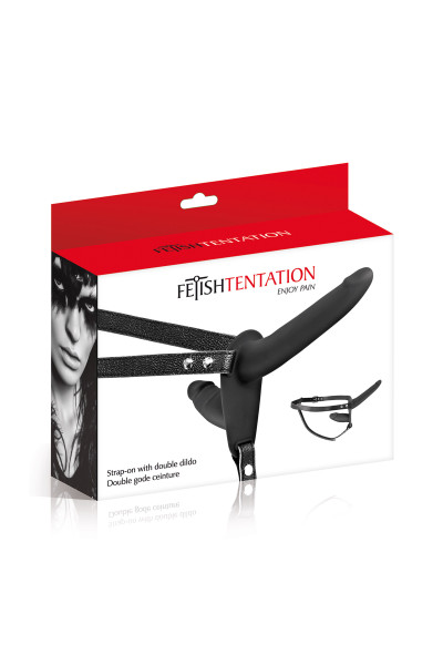 DOUBLE STRAP-ON BLACK