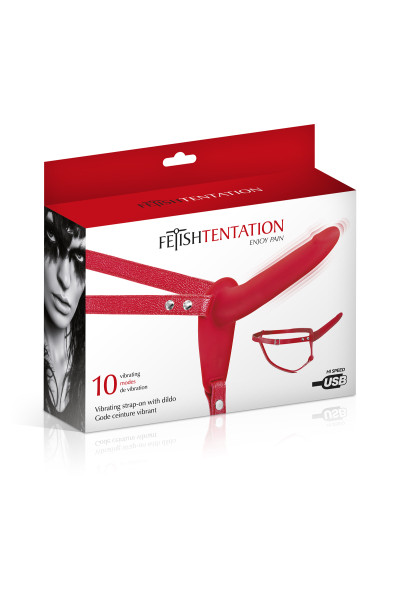 SIMPLE STRAP-ON VIBRANT RED