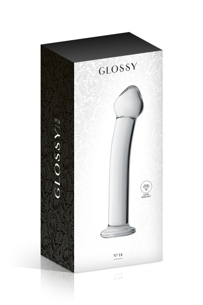 GLASS DILDO 14 CLEAR GLOSSY...
