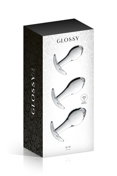GLASS SET 17 CLEAR GLOSSY TOYS