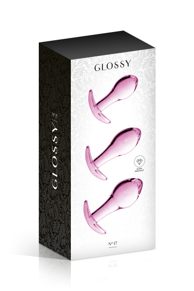 GLASS SET 17 PINK GLOSSY TOYS