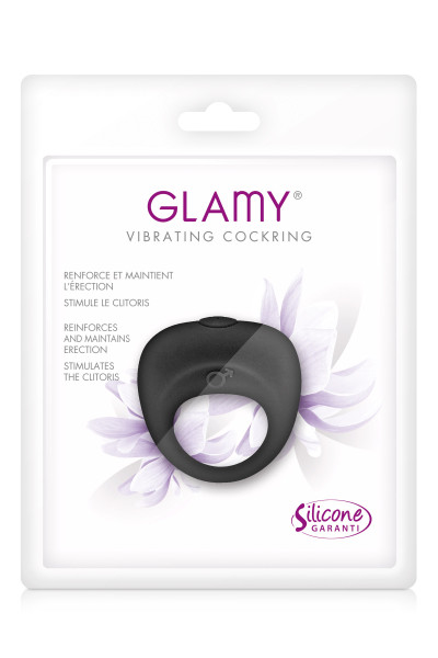 VIBRATING COCKRING BLACK GLAMY