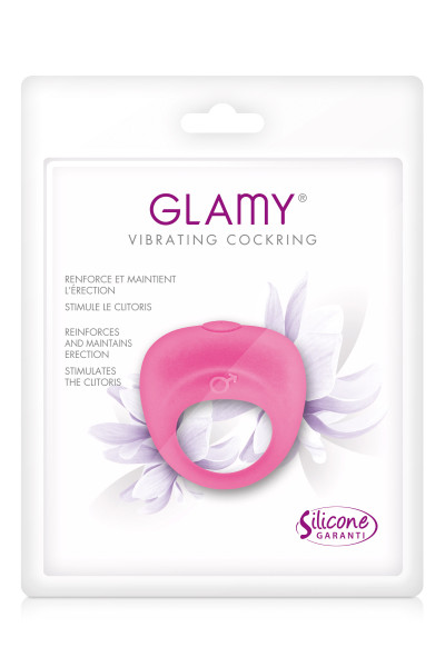 VIBRATING COCKRING PINK GLAMY