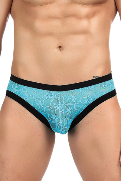 SLIP HOMME DENTELLE TURQ